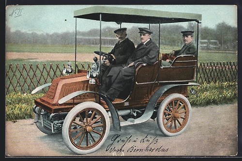 Postcard auto dion bouton - de,