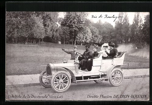 Postcard auto dion - postcard, bouton