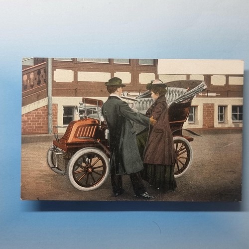 Early motoring postcard c1905 - early,