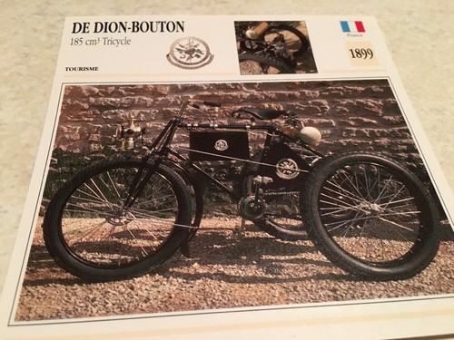 Dion bouton motorcycle card - bouton,