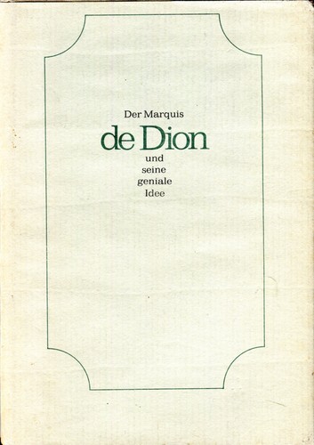 Der marquis dion und seine - marquis,