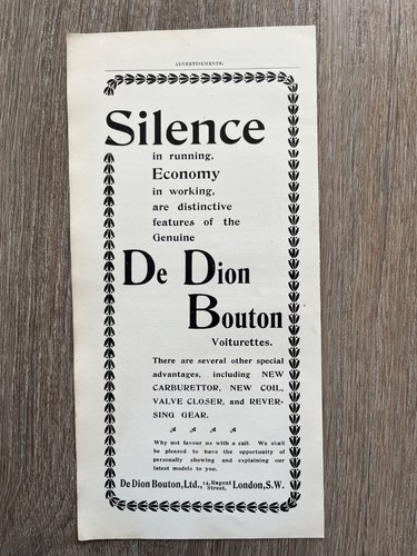 1901 original advert for the - for,