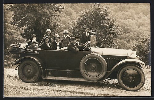 Photo postcard car dion - photo,